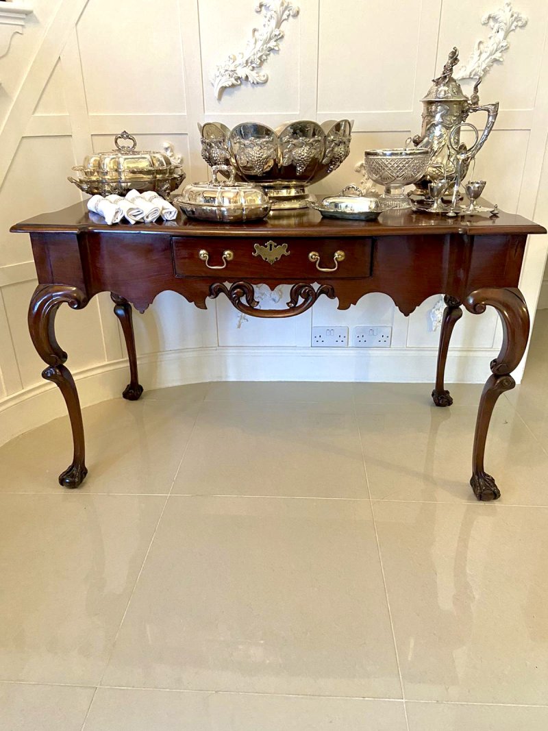 Rare 18th Century American Antique Chippendale Serving/Console Table